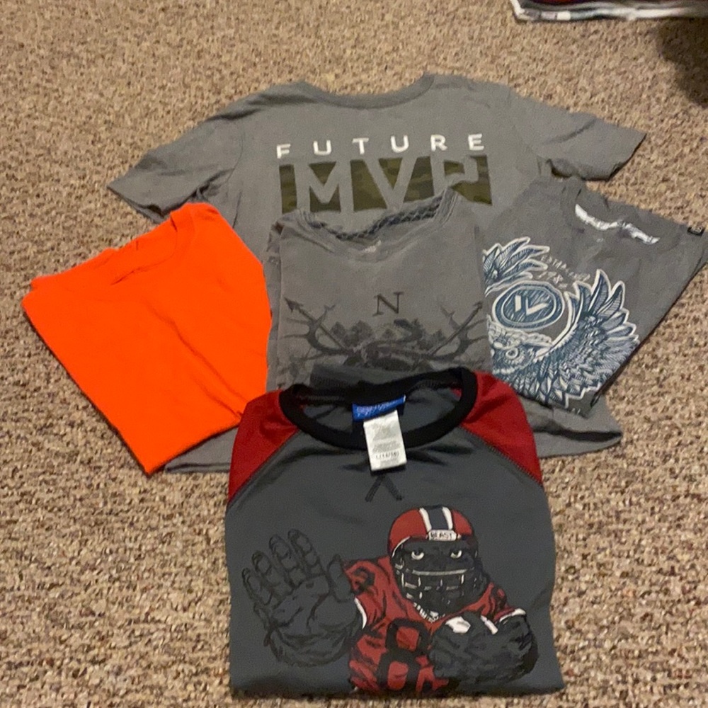 Bundle of 5 YB shirts 4 LS, 1 night LS GUC